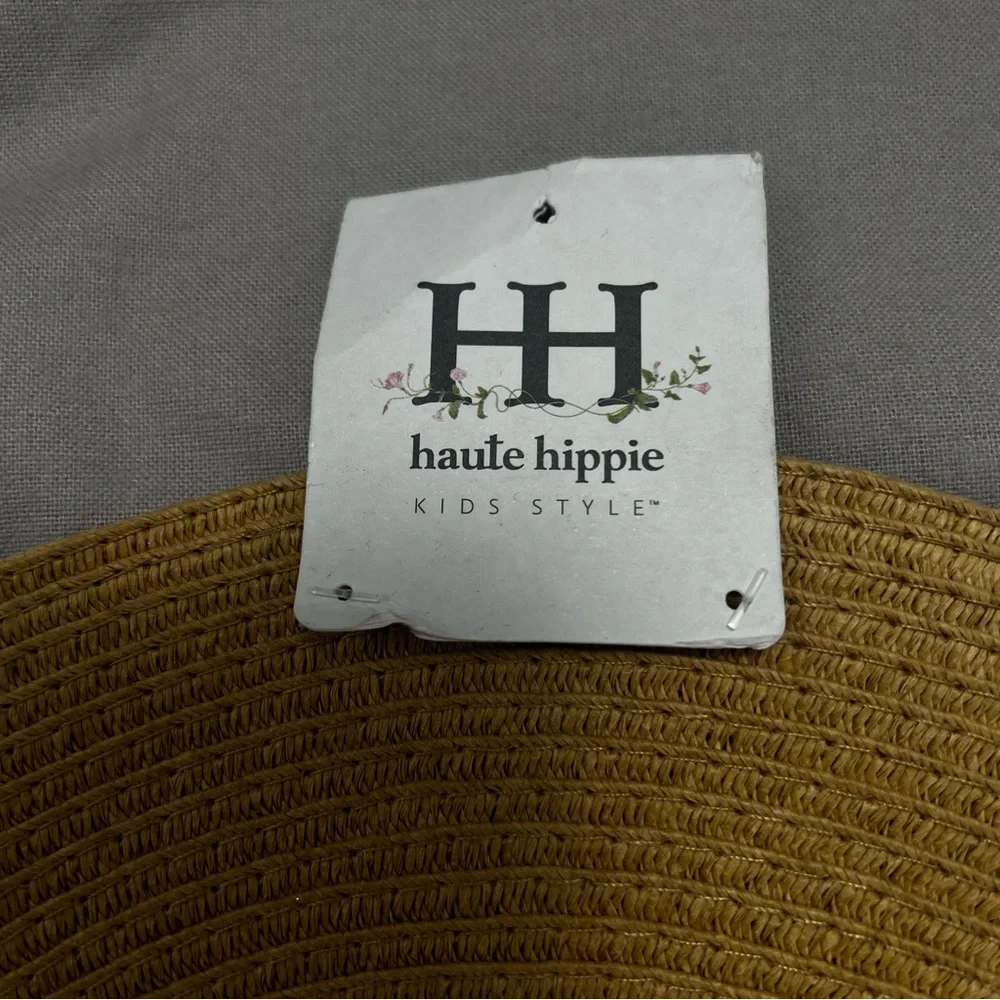 Haute Hippie Girls‎ Paper Straw Hat Easter Summer Beach Vacation with White Band